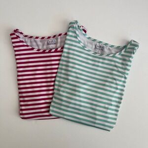 Croft & Barrow Striped Sleeveless 2 piece Tank Top Set Croft & Barrow Bundle W11